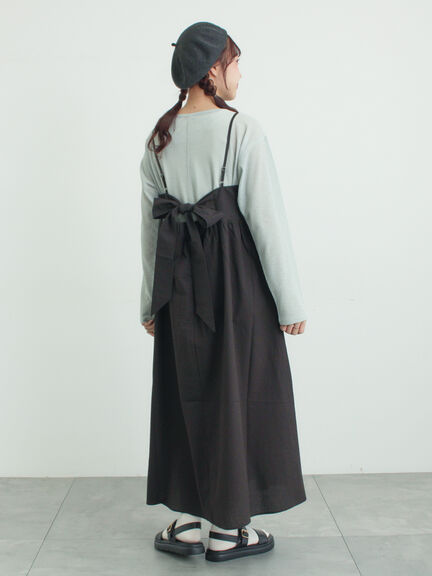 バックリボンキャミワンピース（ブラック/ブラウン/サックスブルー）｜Samansa Mos2（サマンサ モスモス）通販