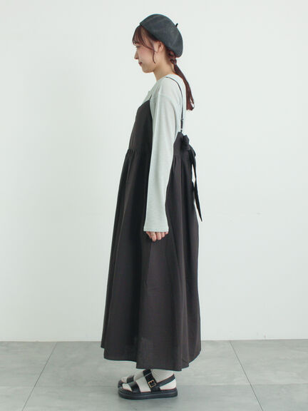 バックリボンキャミワンピース（ブラック/ブラウン/サックスブルー）｜Samansa Mos2（サマンサ モスモス）通販