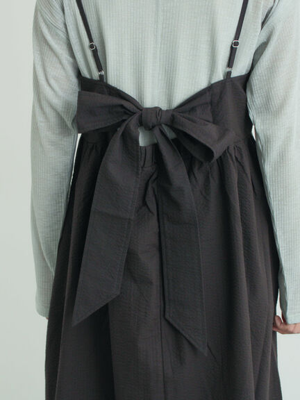 バックリボンキャミワンピース（ブラック/ブラウン/サックスブルー）｜Samansa Mos2（サマンサ モスモス）通販