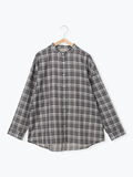【マルチウェイ/イージーケア】チェック柄ビッグシャツ（グレー）｜Samansa Mos2（サマンサ モスモス）通販