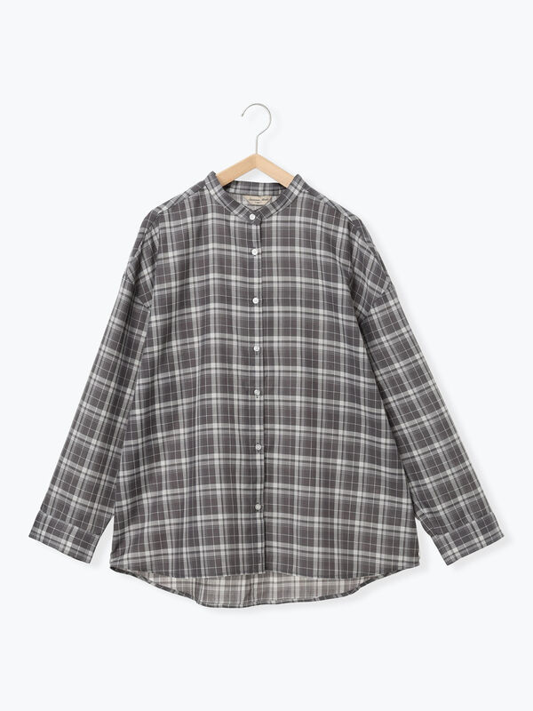【マルチウェイ/イージーケア】チェック柄ビッグシャツ（グレー）｜Samansa Mos2（サマンサ モスモス）通販