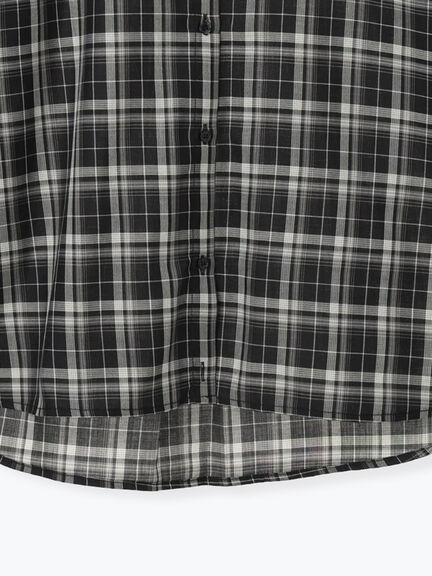 【マルチウェイ/イージーケア】チェック柄ビッグシャツ（グレー/ブラック/ベージュ）｜Samansa Mos2（サマンサ モスモス）通販