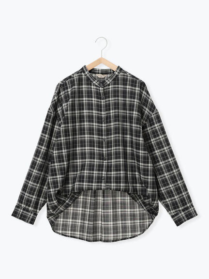 【マルチウェイ/イージーケア】チェック柄ビッグシャツ（グレー/ブラック/ベージュ）｜Samansa Mos2（サマンサ モスモス）通販