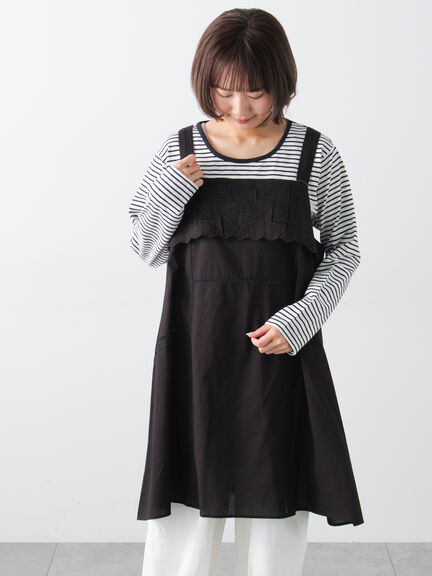 カットワーク刺繍キャミチュニック（オフホワイト/ブラック/サックスブルー）｜Samansa Mos2（サマンサ モスモス）通販