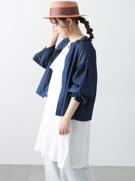 カットワーク刺繍キャミチュニック（オフホワイト/ブラック/サックスブルー）｜Samansa Mos2（サマンサ モスモス）通販