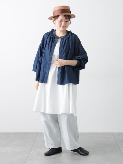 カットワーク刺繍キャミチュニック（オフホワイト/ブラック/サックスブルー）｜Samansa Mos2（サマンサ モスモス）通販