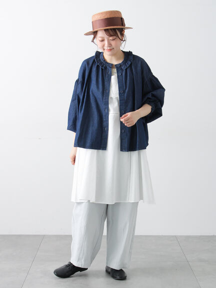 カットワーク刺繍キャミチュニック（オフホワイト/ブラック/サックスブルー）｜Samansa Mos2（サマンサ モスモス）通販