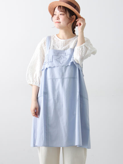 カットワーク刺繍キャミチュニック（オフホワイト/ブラック/サックスブルー）｜Samansa Mos2（サマンサ モスモス）通販