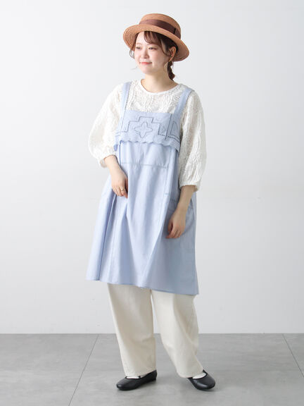 カットワーク刺繍キャミチュニック（オフホワイト/ブラック/サックスブルー）｜Samansa Mos2（サマンサ モスモス）通販