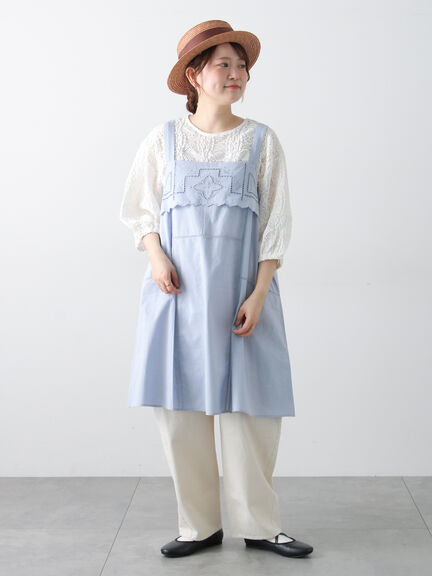 カットワーク刺繍キャミチュニック（オフホワイト/ブラック/サックスブルー）｜Samansa Mos2（サマンサ モスモス）通販