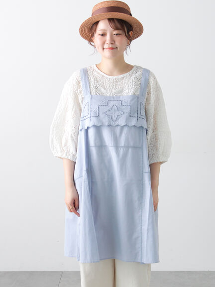 カットワーク刺繍キャミチュニック（オフホワイト/ブラック/サックスブルー）｜Samansa Mos2（サマンサ モスモス）通販