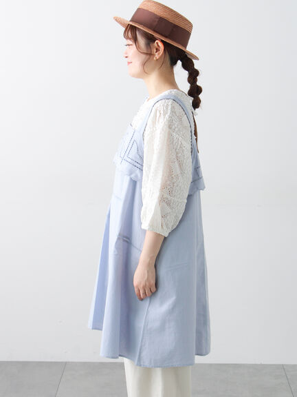 カットワーク刺繍キャミチュニック（オフホワイト/ブラック/サックスブルー）｜Samansa Mos2（サマンサ モスモス）通販