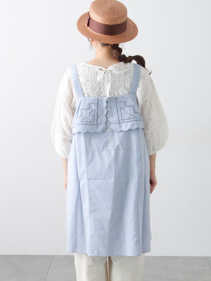 カットワーク刺繍キャミチュニック（オフホワイト/ブラック/サックスブルー）｜Samansa Mos2（サマンサ モスモス）通販