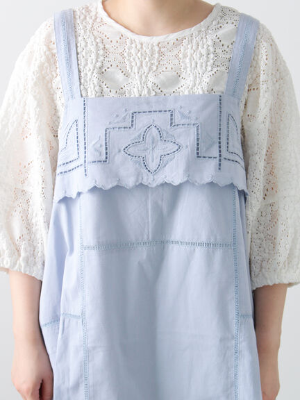 カットワーク刺繍キャミチュニック（オフホワイト/ブラック/サックスブルー）｜Samansa Mos2（サマンサ モスモス）通販