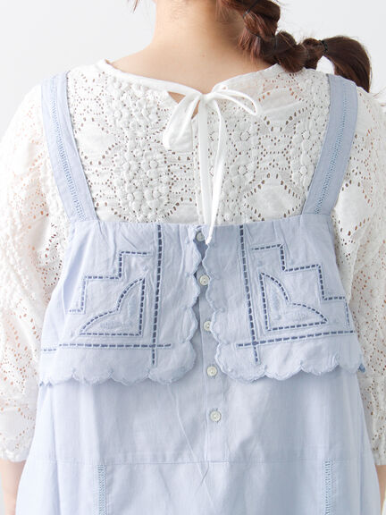 カットワーク刺繍キャミチュニック（オフホワイト/ブラック/サックスブルー）｜Samansa Mos2（サマンサ モスモス）通販