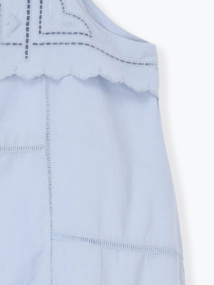 カットワーク刺繍キャミチュニック（オフホワイト/ブラック/サックスブルー）｜Samansa Mos2（サマンサ モスモス）通販