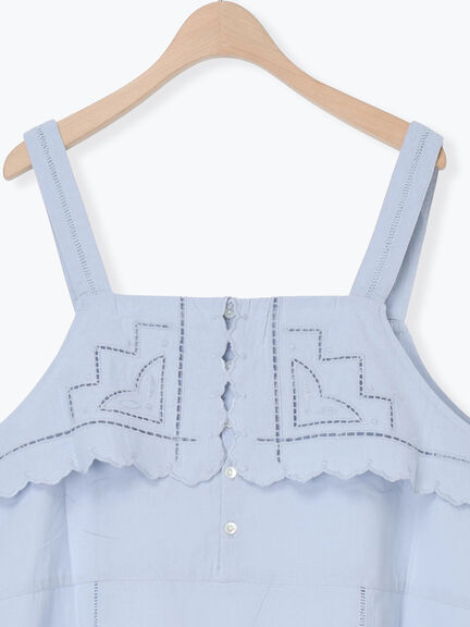 カットワーク刺繍キャミチュニック（オフホワイト/ブラック/サックスブルー）｜Samansa Mos2（サマンサ モスモス）通販