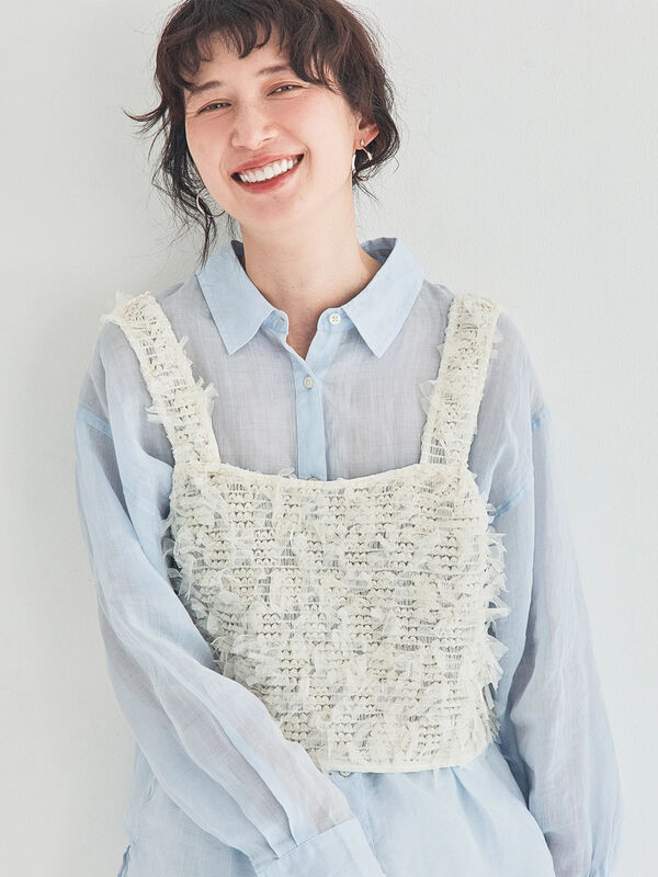 ファンシーヤーンビスチェ（キナリ）｜Samansa Mos2（サマンサ モスモス）通販