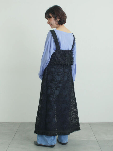 ファンシーヤーンビスチェ（ブラック/キナリ）｜Samansa Mos2（サマンサ モスモス）通販