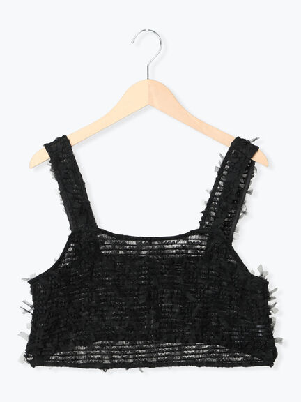 ファンシーヤーンビスチェ（ブラック/キナリ）｜Samansa Mos2（サマンサ モスモス）通販