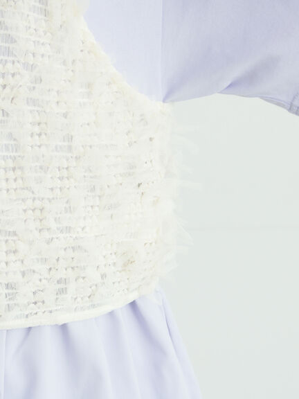 ファンシーヤーンビスチェ（ブラック/キナリ）｜Samansa Mos2（サマンサ モスモス）通販