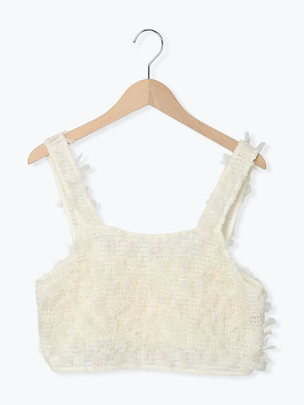 ファンシーヤーンビスチェ（ブラック/キナリ）｜Samansa Mos2（サマンサ モスモス）通販