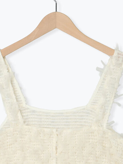 ファンシーヤーンビスチェ（ブラック/キナリ）｜Samansa Mos2（サマンサ モスモス）通販