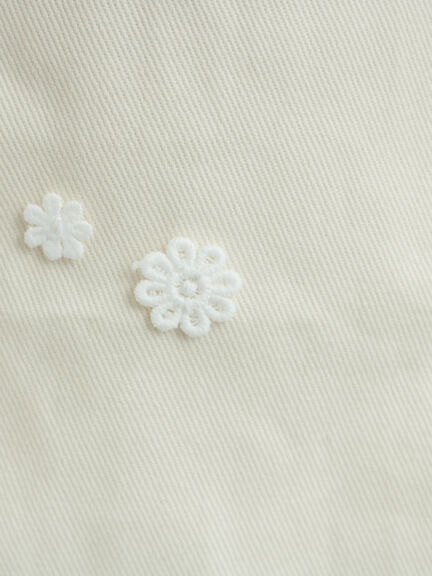 3Dレースモチーフ付きパンツ（サックスブルー/ブルー/キナリ）｜Samansa Mos2（サマンサ モスモス）通販