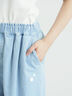 3Dレースモチーフ付きパンツ（サックスブルー/ブルー/キナリ）｜Samansa Mos2（サマンサ モスモス）通販