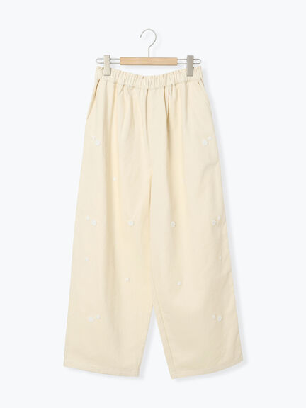 3Dレースモチーフ付きパンツ（サックスブルー/ブルー/キナリ）｜Samansa Mos2（サマンサ モスモス）通販