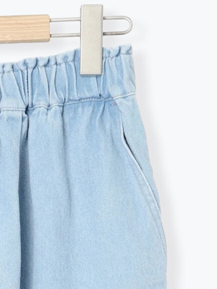 3Dレースモチーフ付きパンツ（サックスブルー/ブルー/キナリ）｜Samansa Mos2（サマンサ モスモス）通販