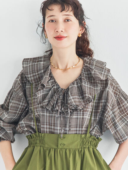 サス付きハイウエストパンツ（ブラック/ベージュ/カーキ）｜Samansa Mos2（サマンサ モスモス）通販