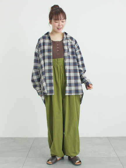 サス付きハイウエストパンツ（ブラック/ベージュ/カーキ）｜Samansa Mos2（サマンサ モスモス）通販