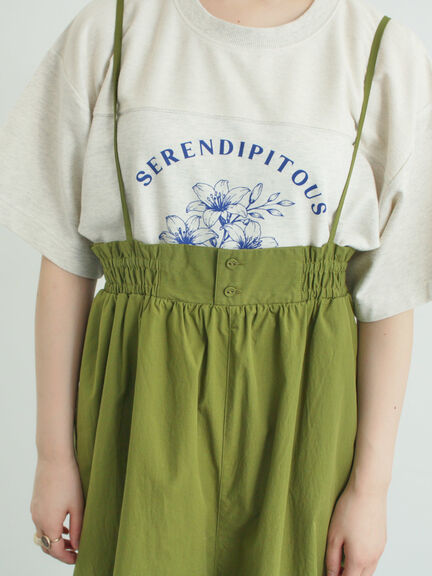 サス付きハイウエストパンツ（ブラック/ベージュ/カーキ）｜Samansa Mos2（サマンサ モスモス）通販