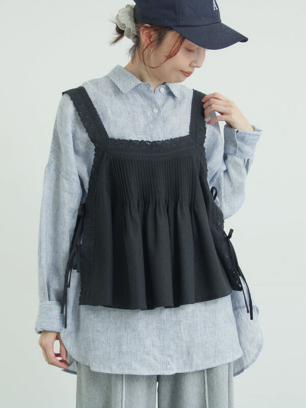 ピンタックレースビスチェ（ブラック）｜Samansa Mos2（サマンサ モスモス）通販