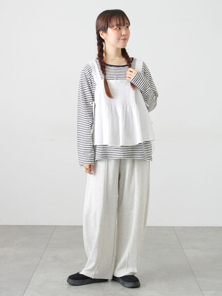 ピンタックレースビスチェ（オフホワイト/ブラック）｜Samansa Mos2（サマンサ モスモス）通販