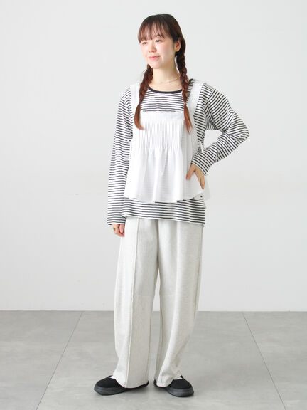 ピンタックレースビスチェ（オフホワイト/ブラック）｜Samansa Mos2（サマンサ モスモス）通販