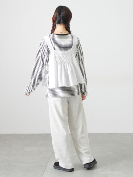 ピンタックレースビスチェ（オフホワイト/ブラック）｜Samansa Mos2（サマンサ モスモス）通販