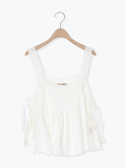 ピンタックレースビスチェ（オフホワイト/ブラック）｜Samansa Mos2（サマンサ モスモス）通販