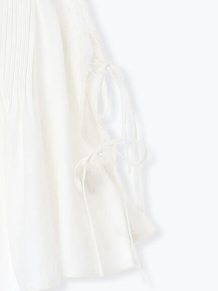 ピンタックレースビスチェ（オフホワイト/ブラック）｜Samansa Mos2（サマンサ モスモス）通販