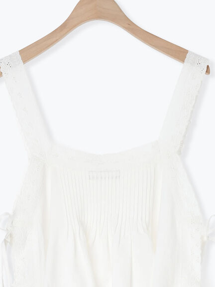 ピンタックレースビスチェ（オフホワイト/ブラック）｜Samansa Mos2（サマンサ モスモス）通販