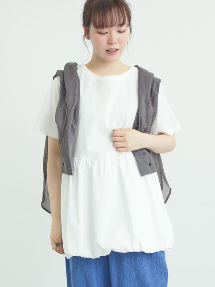 【多機能】バルーンコンビカットソー（オフホワイト/ブラック/ラベンダー）｜Samansa Mos2（サマンサ モスモス）通販