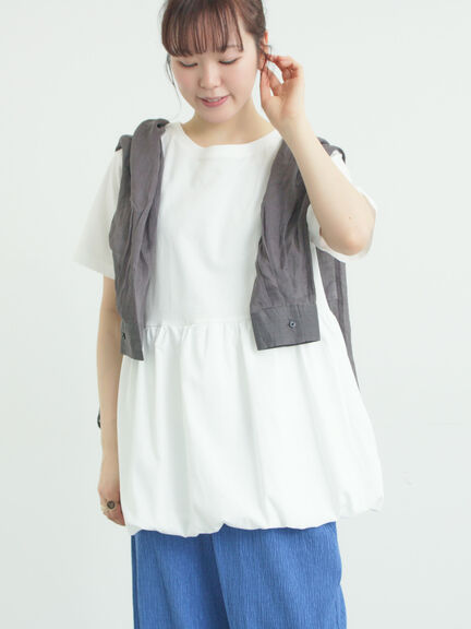 【多機能】バルーンコンビカットソー（オフホワイト/ブラック/ラベンダー）｜Samansa Mos2（サマンサ モスモス）通販