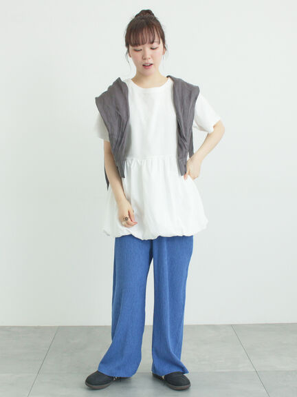 【多機能】バルーンコンビカットソー（オフホワイト/ブラック/ラベンダー）｜Samansa Mos2（サマンサ モスモス）通販