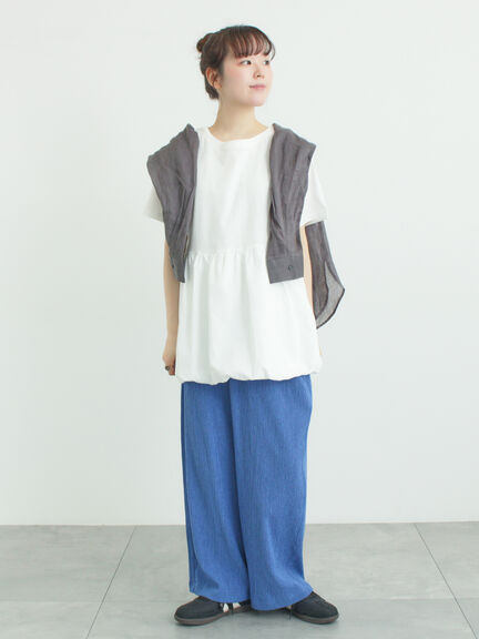 【多機能】バルーンコンビカットソー（オフホワイト/ブラック/ラベンダー）｜Samansa Mos2（サマンサ モスモス）通販