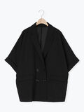 ダブル釦5分袖ジャケット（ブラック）｜Samansa Mos2（サマンサ モスモス）通販