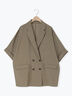 ダブル釦5分袖ジャケット（カーキ）｜Samansa Mos2（サマンサ モスモス）通販