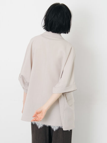 ダブル釦5分袖ジャケット（ブラック/ベージュ/カーキ）｜Samansa Mos2（サマンサ モスモス）通販