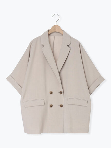 ダブル釦5分袖ジャケット（ブラック/ベージュ/カーキ）｜Samansa Mos2（サマンサ モスモス）通販