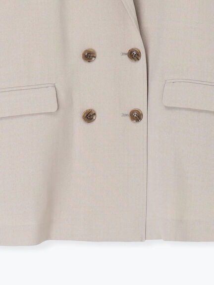 ダブル釦5分袖ジャケット（ブラック/ベージュ/カーキ）｜Samansa Mos2（サマンサ モスモス）通販